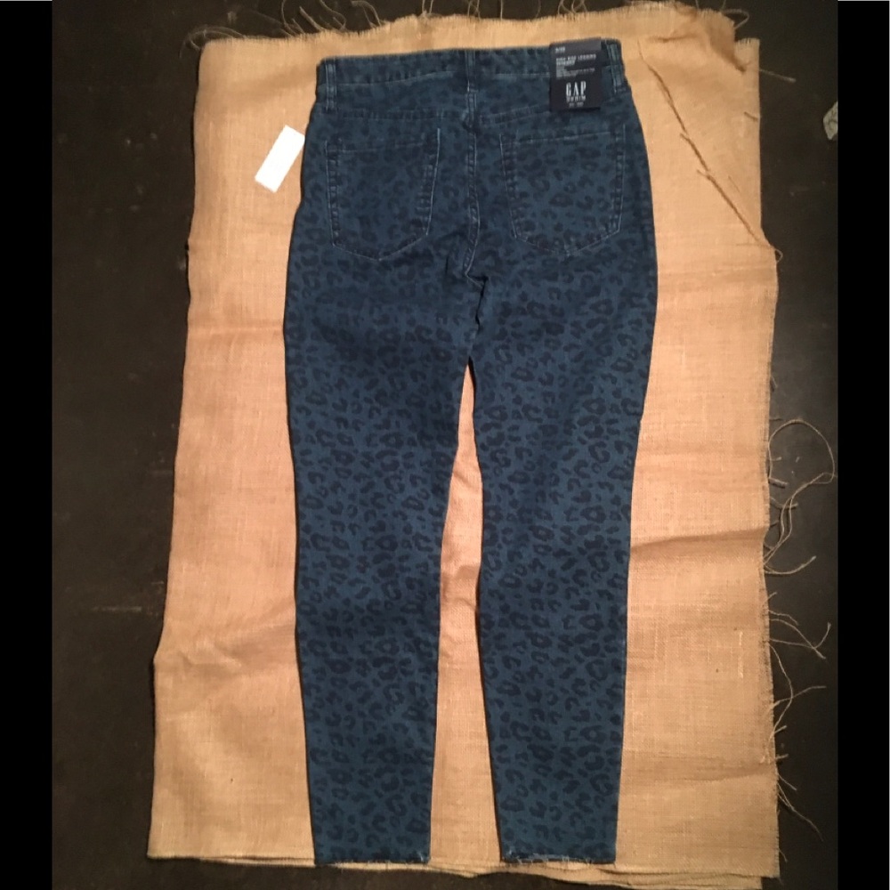 GAP HIGH RISE ANIMAL PRINT LEGGING SKIMMER JEANS - Picture 3 of 6